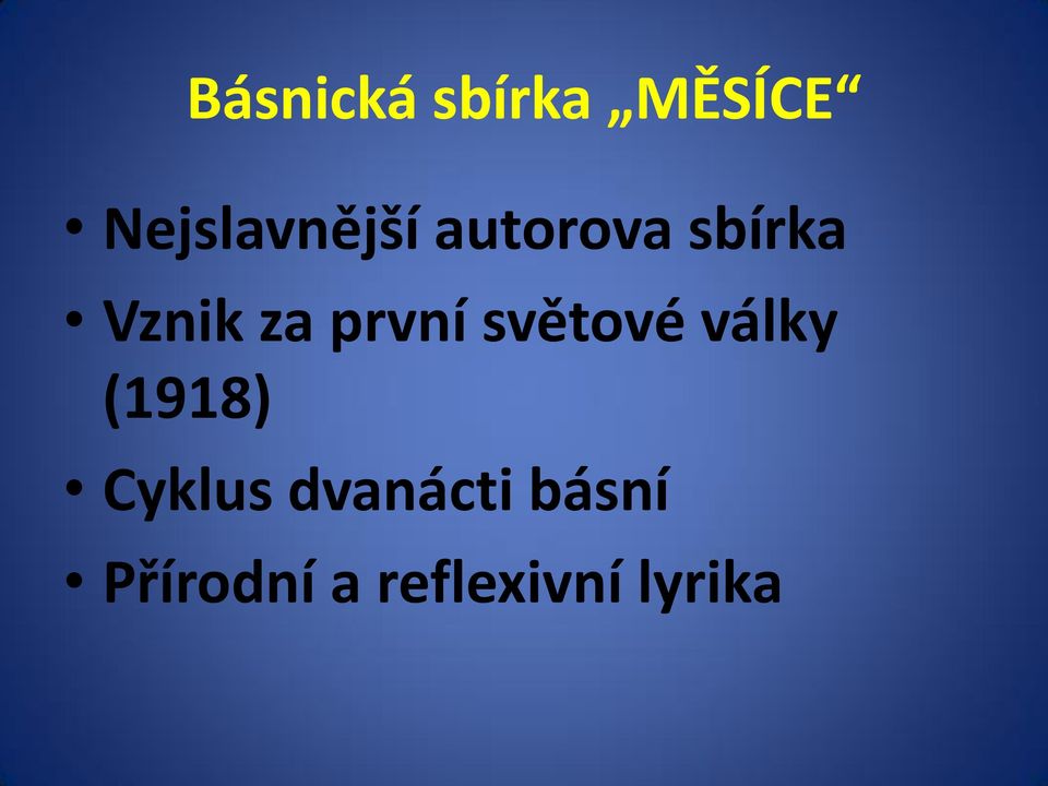 za první světové války (1918)