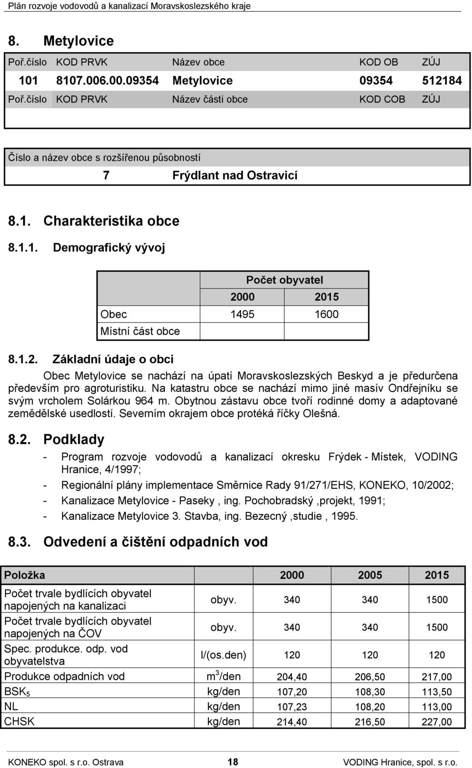 1.2. Základní údaje o obci Obec Metylovice se nachází na úpatí Moravskoslezských Beskyd a je předurčena především pro agroturistiku.