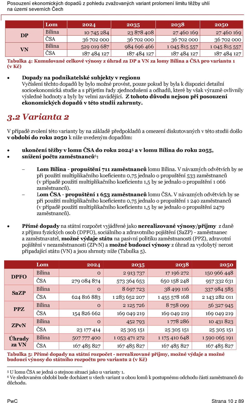 detailní socioekonomická studie a s přijetím řady zjednodušení a odhadů, které by však výrazně ovlivnily výsledné hodnoty a byly by velmi zavádějící.