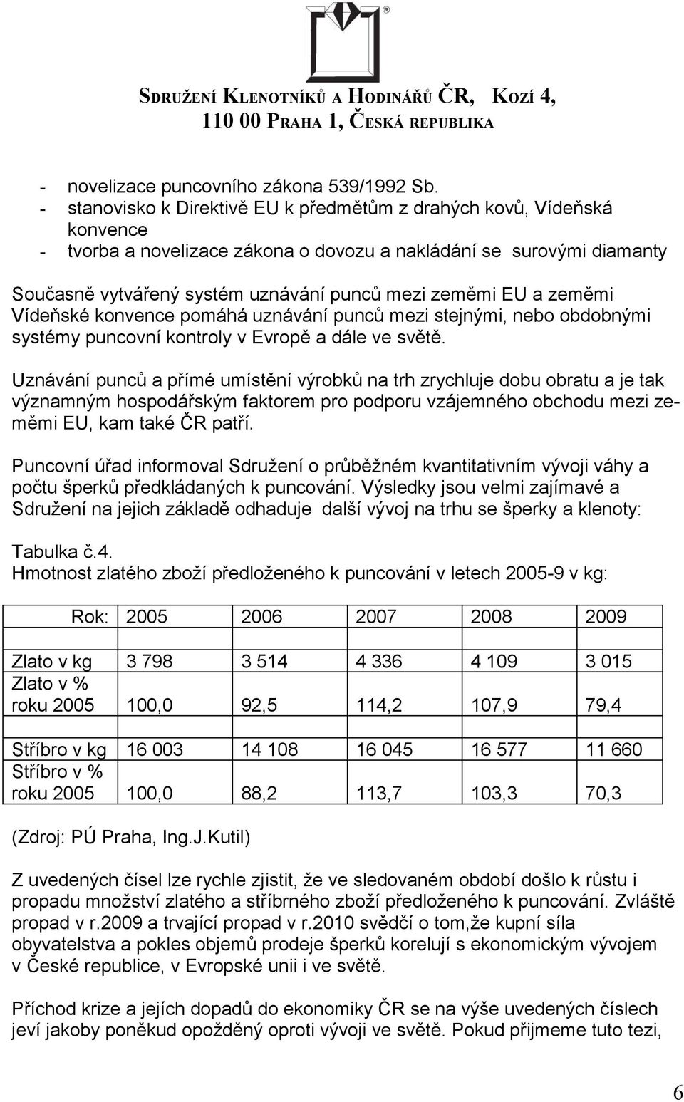 EU a zeměmi Vídeňské konvence pomáhá uznávání punců mezi stejnými, nebo obdobnými systémy puncovní kontroly v Evropě a dále ve světě.