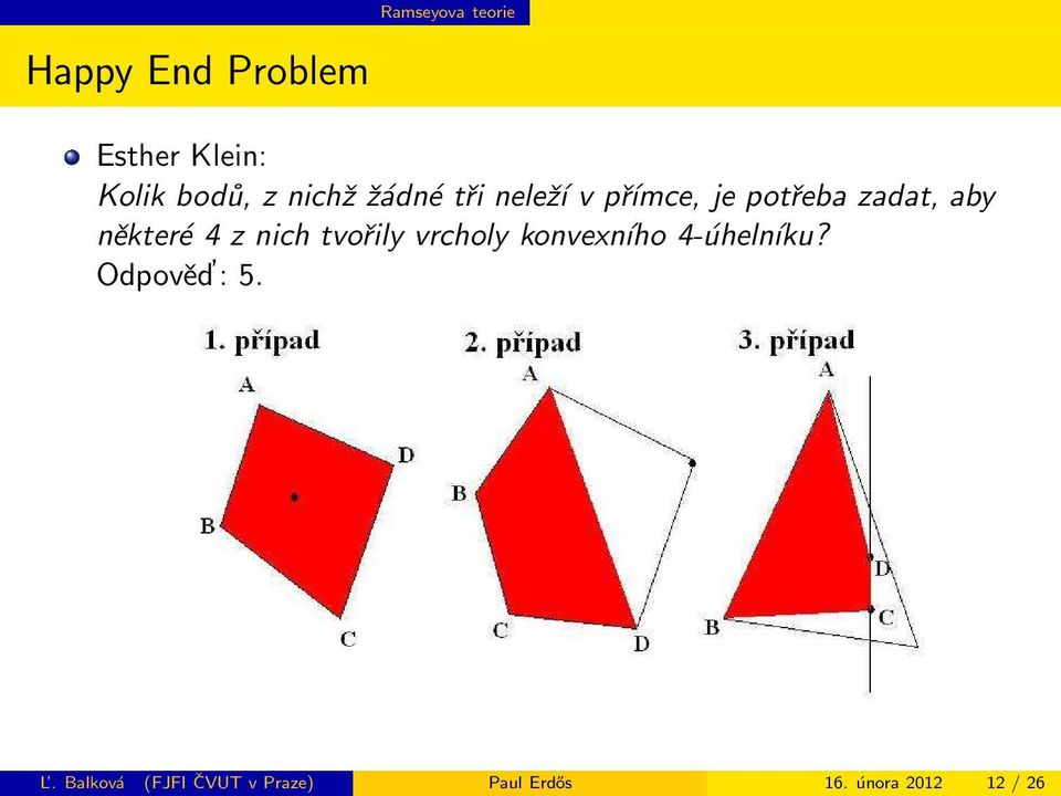 4 z nich tvořily vrcholy konvexního 4-úhelníku? Odpověd : 5. L.