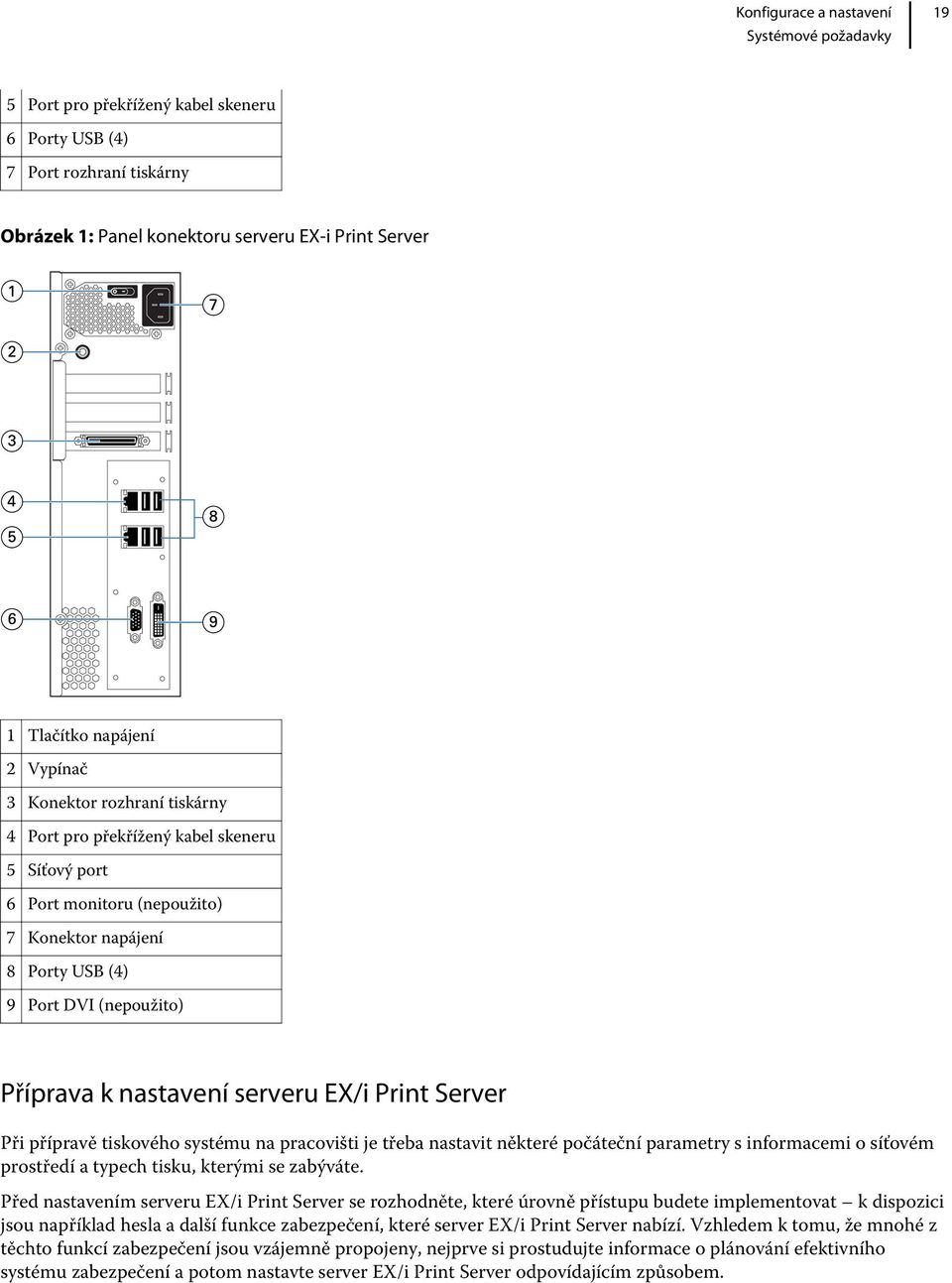 Server Při přípravě tiskového systému na pracovišti je třeba nastavit některé počáteční parametry s informacemi o síťovém prostředí a typech tisku, kterými se zabýváte.