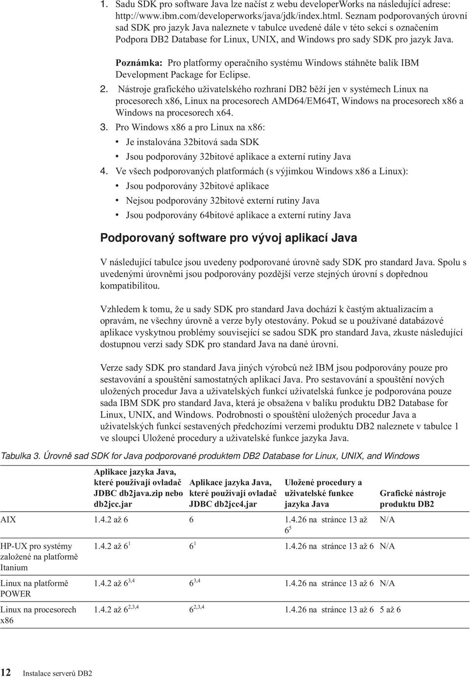 Poznámka: Pro platformy operačního systému Windows stáhněte balík IBM Deelopment Package for Eclipse. 2.