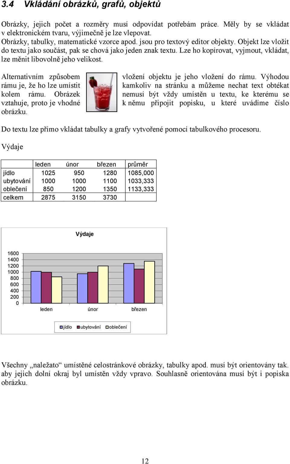 Lze ho kopírovat, vyjmout, vkládat, lze měnit libovolně jeho velikost. Alternativním způsobem vložení objektu je jeho vložení do rámu.