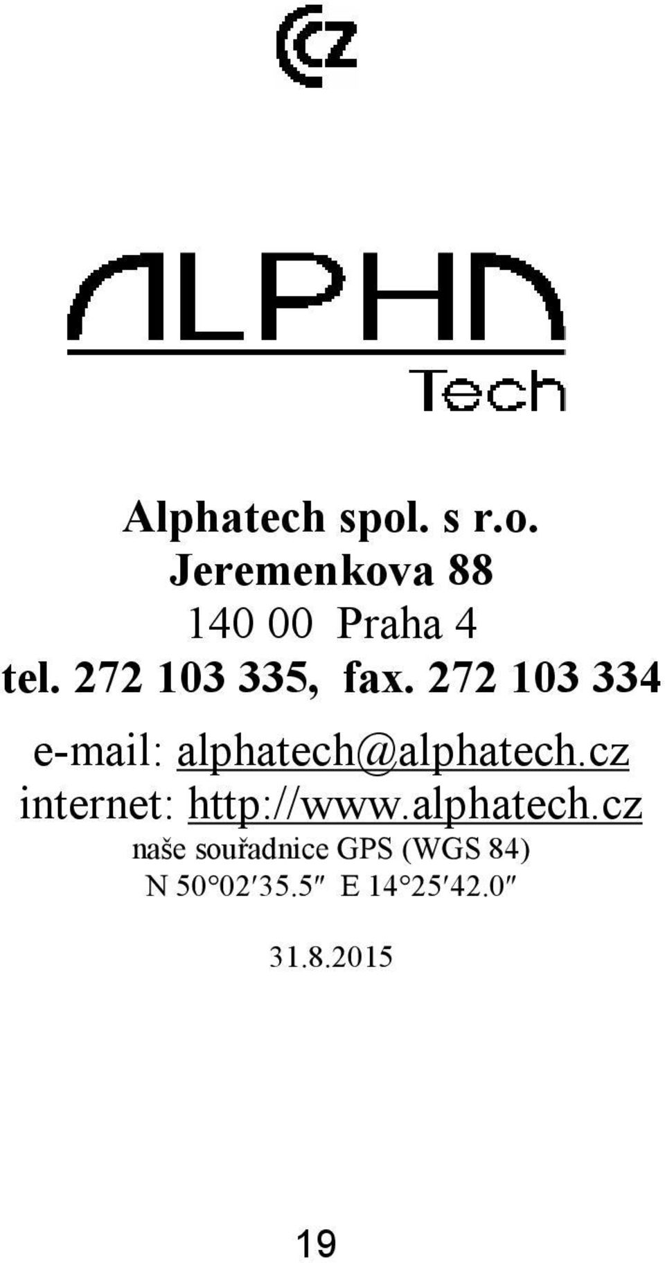 272 103 334 e-mail: alphatech@alphatech.