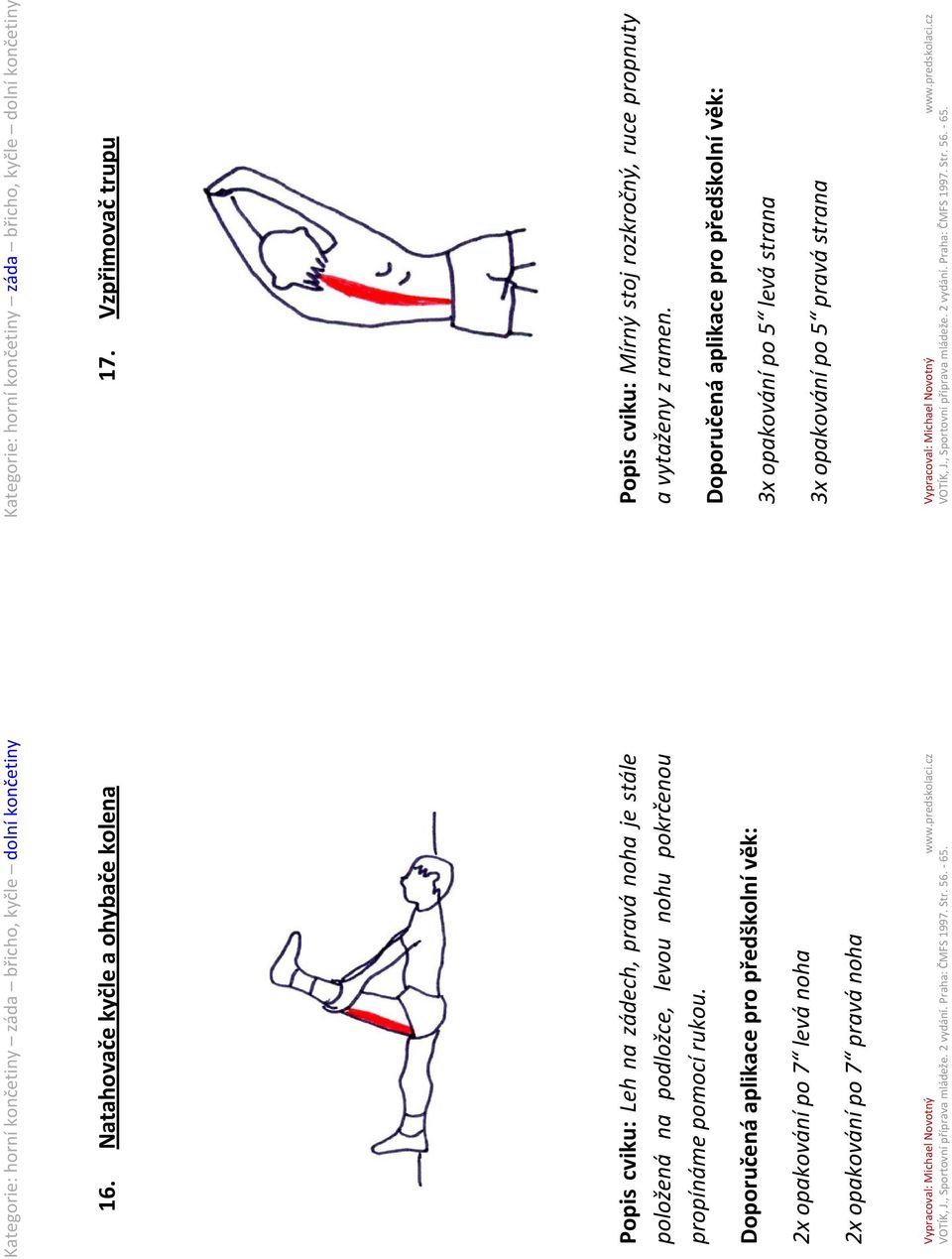 2x opakování po 7 levá noha 2x opakování po 7 pravá noha 17.