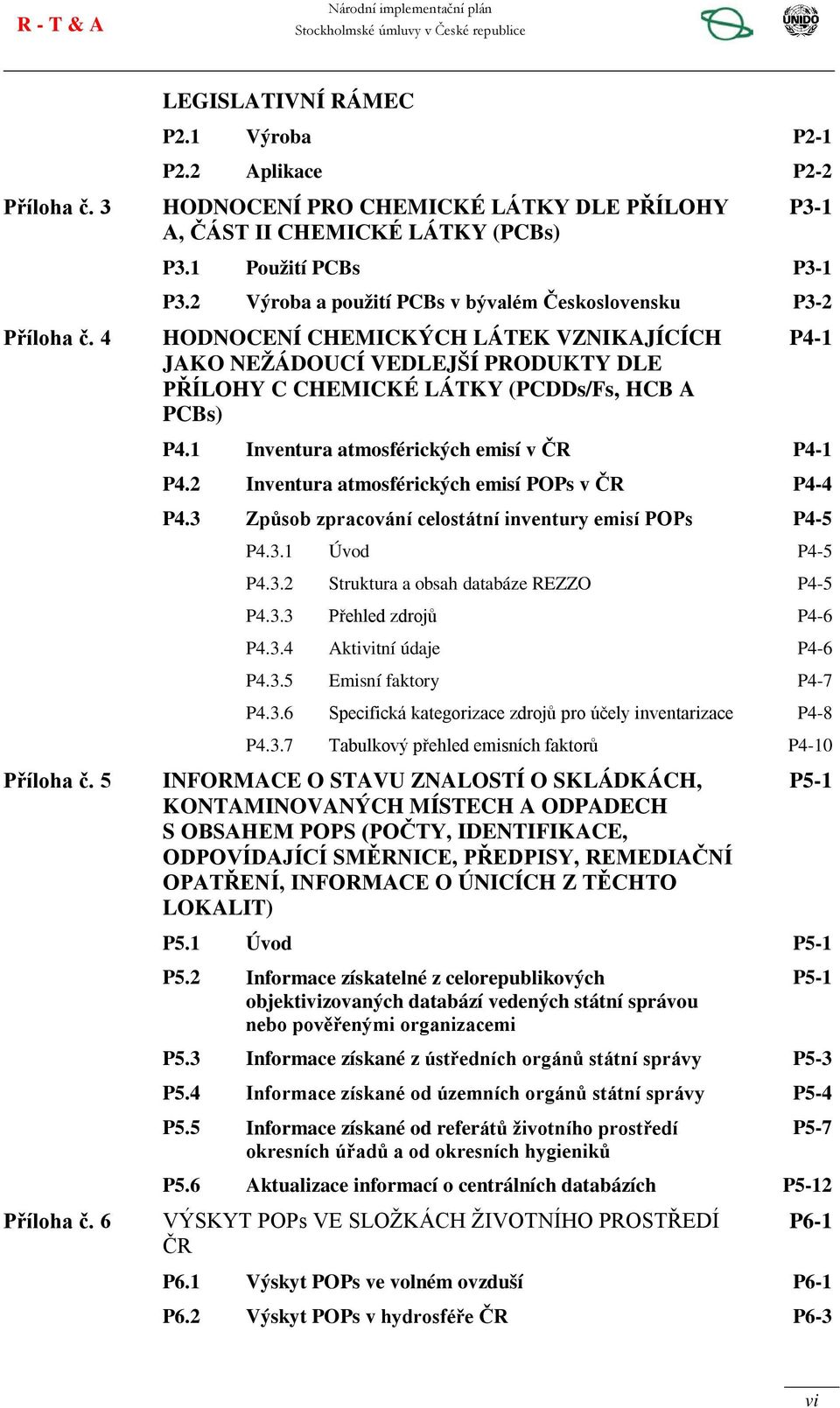 1 Inventura atmosférických emisí v ČR P4-1 P4.2 Inventura atmosférických emisí POPs v ČR P4-4 P4.3 Způsob zpracování celostátní inventury emisí POPs P4-5 P4.3.1 Úvod P4-5 P4.3.2 Struktura a obsah databáze REZZO P4-5 P4.