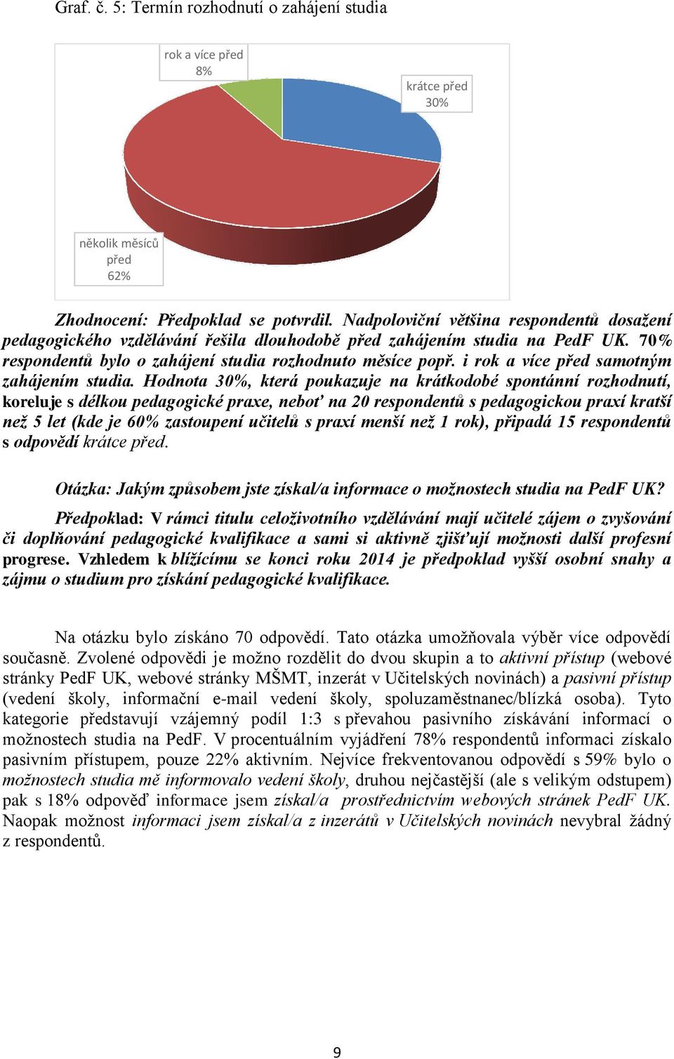 i rok a více před samotným zahájením studia.