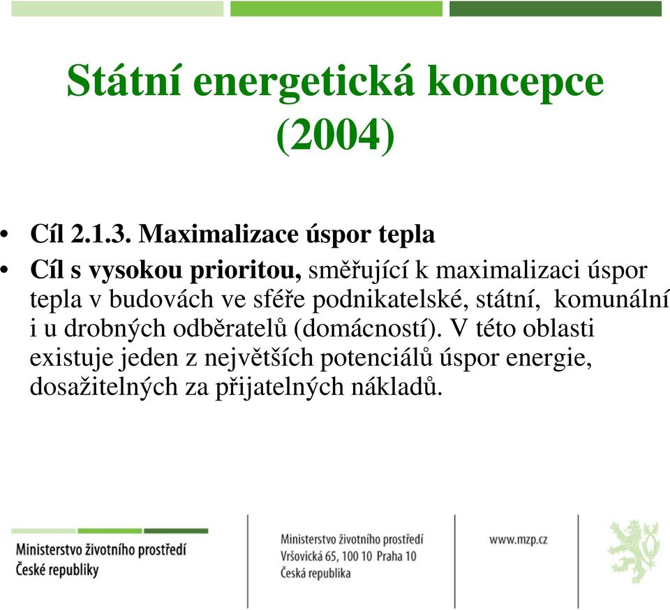 tepla v budovách ve sféře podnikatelské, státní, komunální i u drobných odběratelů