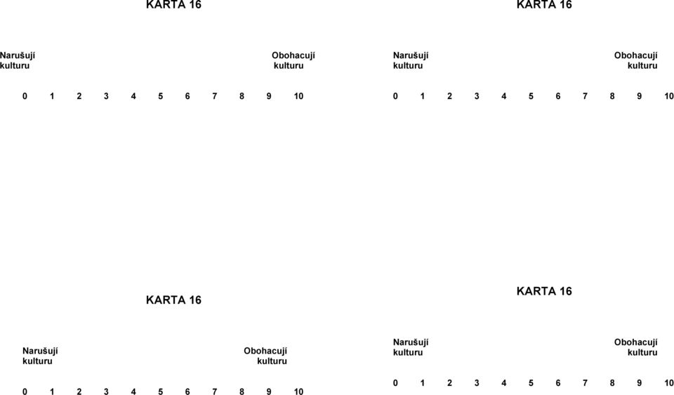 kulturu KARTA 16 KARTA 16 Narušují kulturu