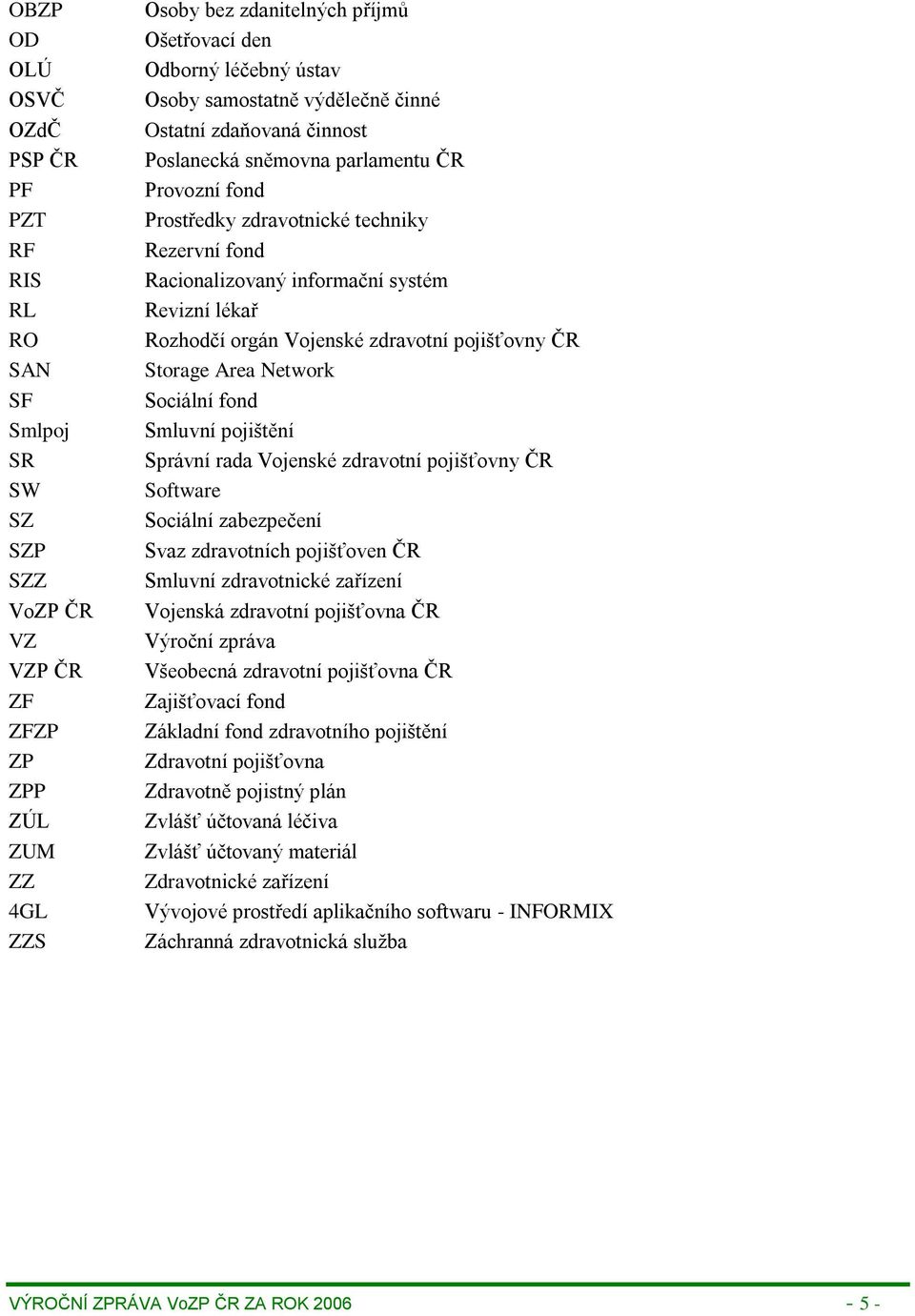 lékař Rozhodčí orgán Vojenské zdravotní pojišťovny ČR Storage Area Network Sociální fond Smluvní pojištění Správní rada Vojenské zdravotní pojišťovny ČR Software Sociální zabezpečení Svaz zdravotních