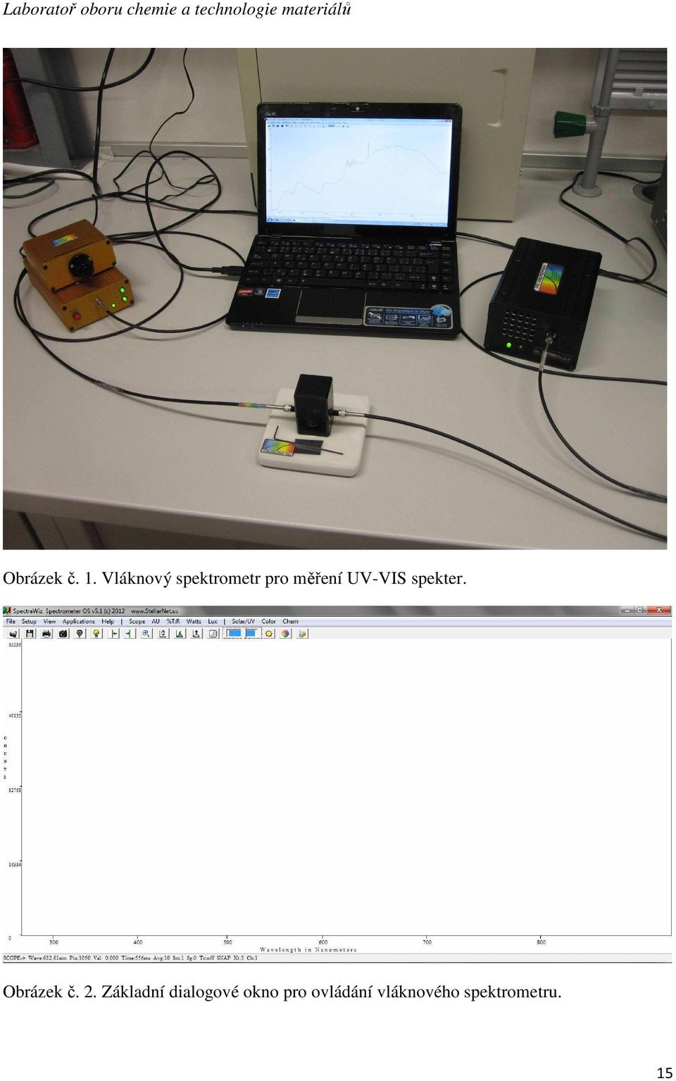 UV-VIS spekter. Obrázek č. 2.