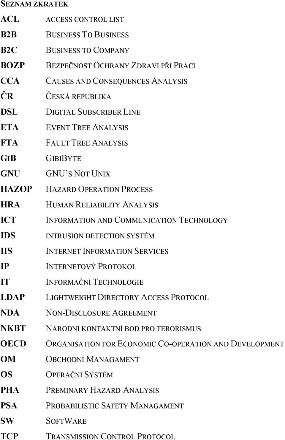 RELIABILITY ANALYSIS INFORMATION AND COMMUNICATION TECHNOLOGY INTRUSION DETECTION SYSTÉM INTERNET INFORMATION SERVICES INTERNETOVÝ PROTOKOL INFORMAČNÍ TECHNOLOGIE LIGHTWEIGHT DIRECTORY ACCESS