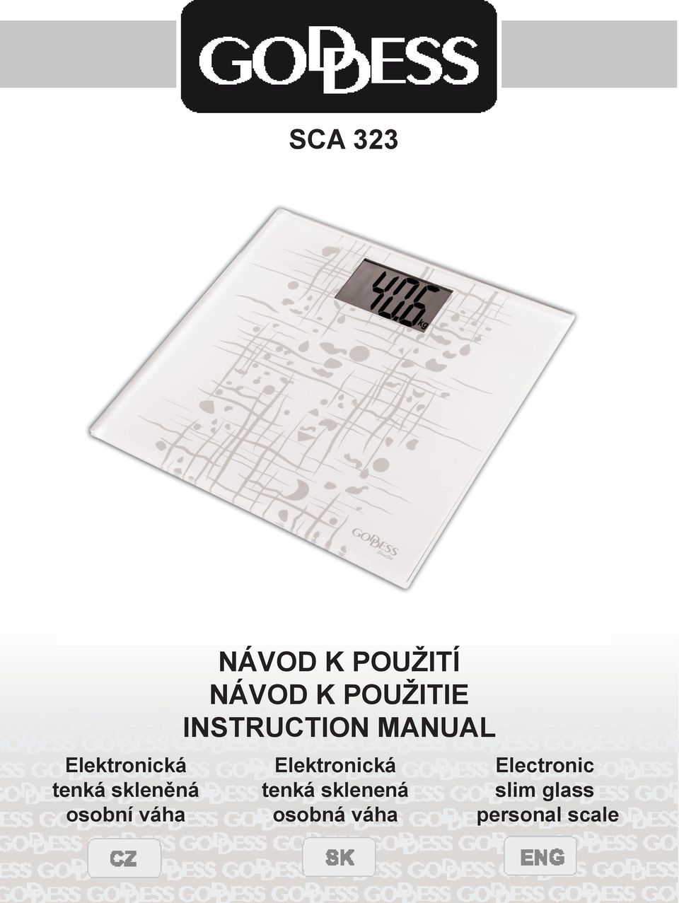 INSTRUCTION MANUAL Elektronická tenká