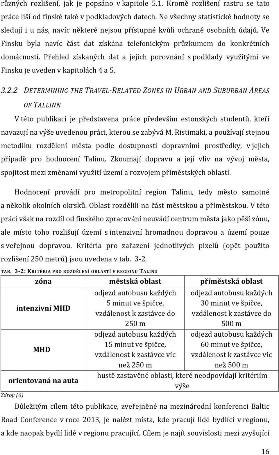 Přehled získaných dat a jejich porovnání s podklady využitými ve Finsku je uveden v kapitolách 4 a 5. 3.2.