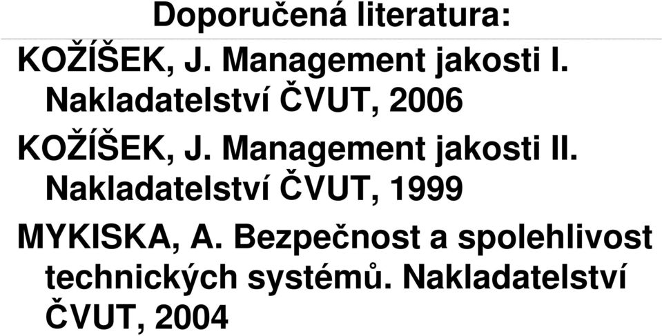 Management jakosti II.