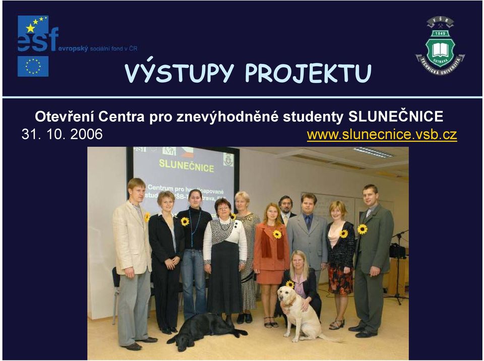 studenty SLUNEČNICE 31. 10.