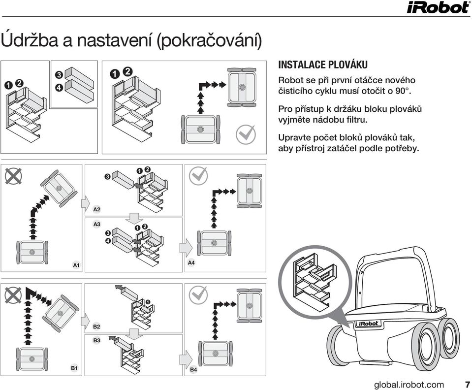 Pro přístup k držáku bloku plováků vyjměte nádobu filtru.