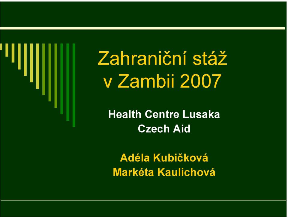 Centre Lusaka Czech Aid
