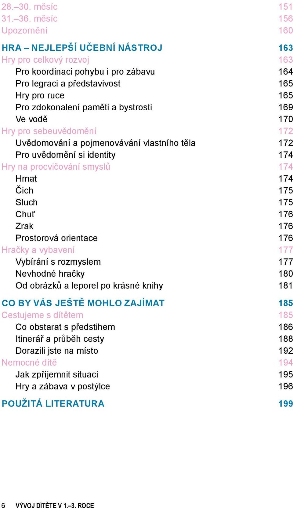 bystrosti 169 Ve vodě 170 Hry pro sebeuvědomění 172 Uvědomování a pojmenovávání vlastního těla 172 Pro uvědomění si identity 174 Hry na procvičování smyslů 174 Hmat 174 Čich 175 Sluch 175 Chuť 176