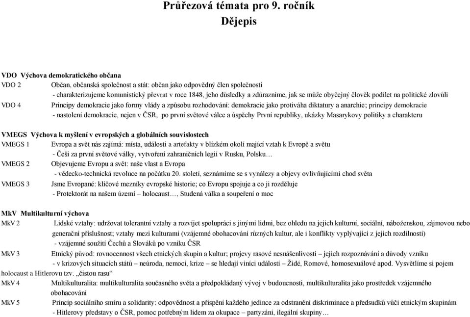 zdůrazníme, jak se může obyčejný člověk podílet na politické zlovůli VDO 4 Principy demokracie jako formy vlády a způsobu rozhodování: demokracie jako protiváha diktatury a anarchie principy