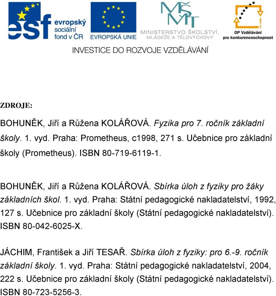Praha: Státní pedagogické nakladatelství, 1992, 127 s. Učebnice pro základní školy (Státní pedagogické nakladatelství). ISBN 80-042-6025-X.