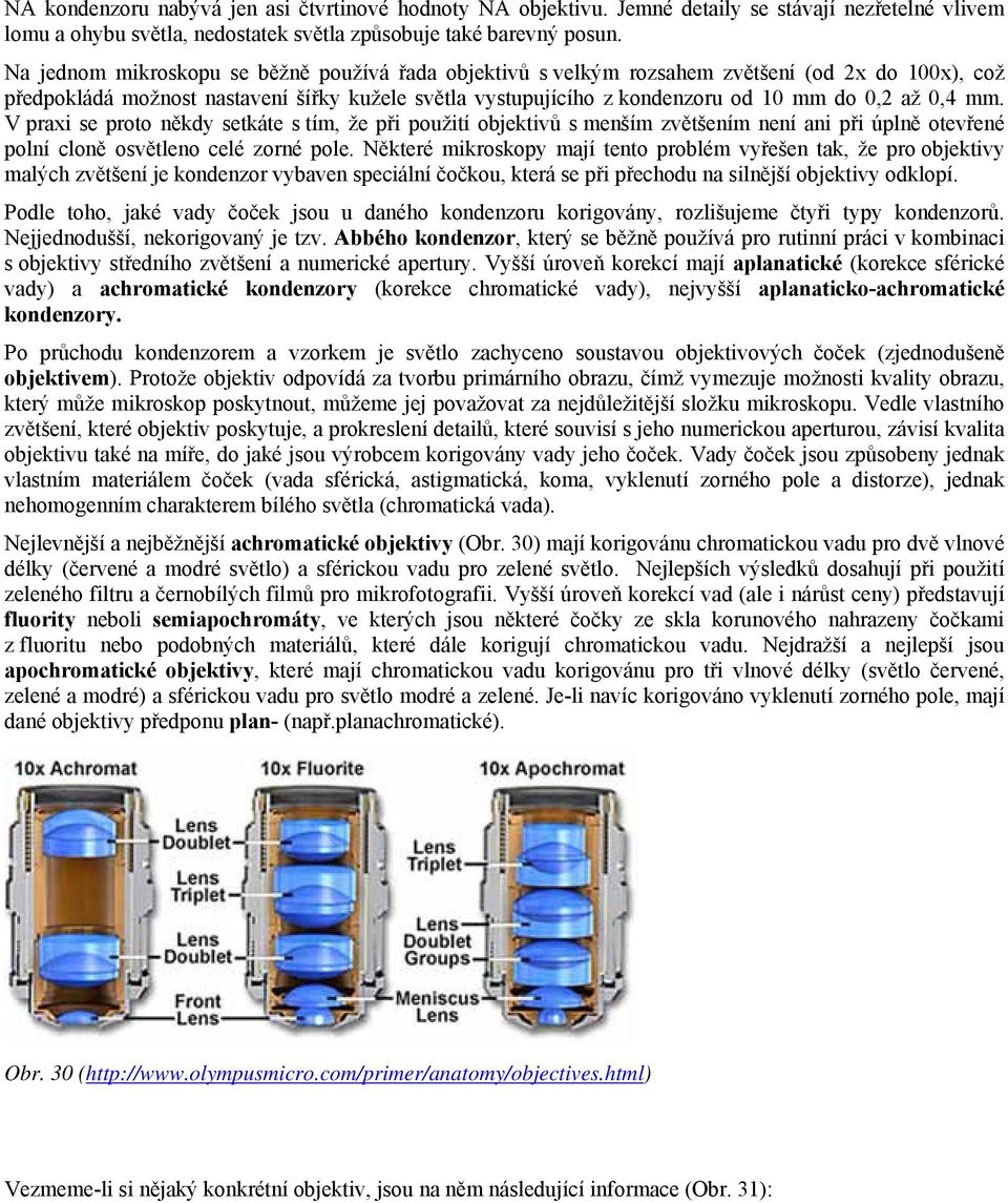 0,4 mm. V praxi se proto někdy setkáte s tím, že při použití objektivů s menším zvětšením není ani při úplně otevřené polní cloně osvětleno celé zorné pole.