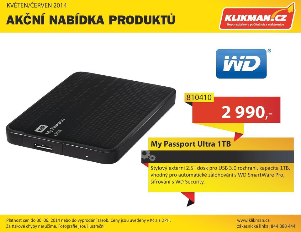 0 rozhraní, kapacita 1TB, vhodný pro automatické zálohování s WD