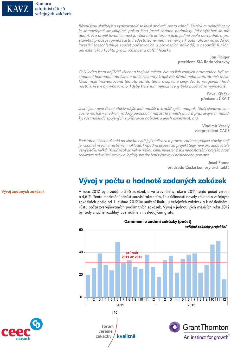 pořizovacích a provozních nákladů) a neodráží funkční ani estetickou kvalitu prací, včasnost a další hlediska. Jan Fibiger prezident, SIA Rada výstavby Celý leden jsem objížděl všechna krajská města.