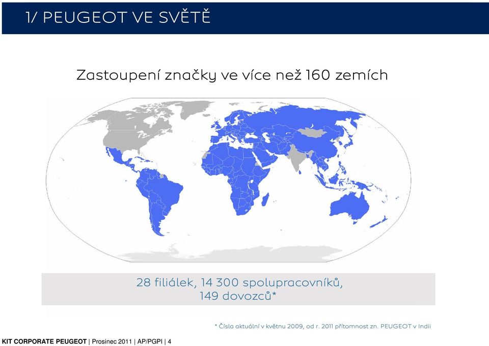 KIT CORPORATE PEUGEOT Prosinec 2011 AP/PGPI 4 * Čísla