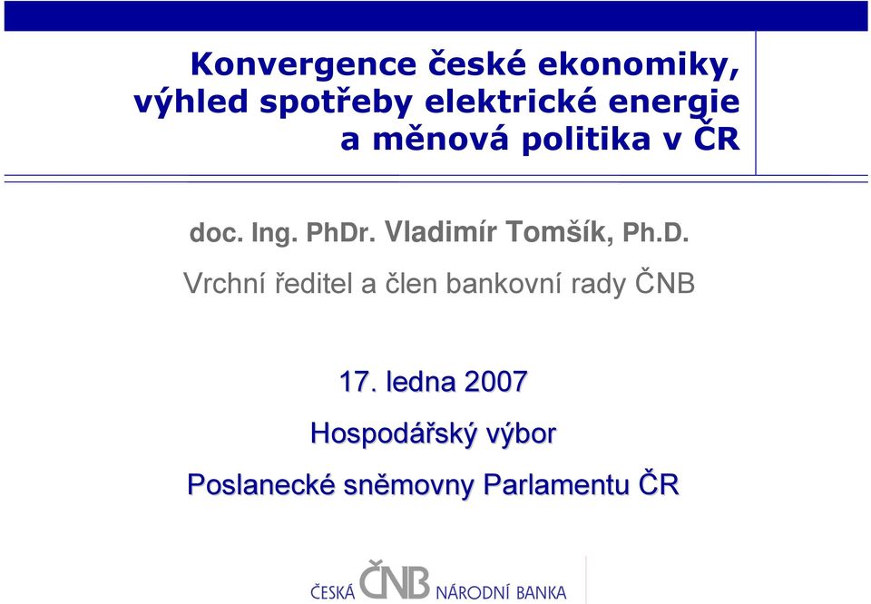 Vladimír Tomšík, Ph.D.