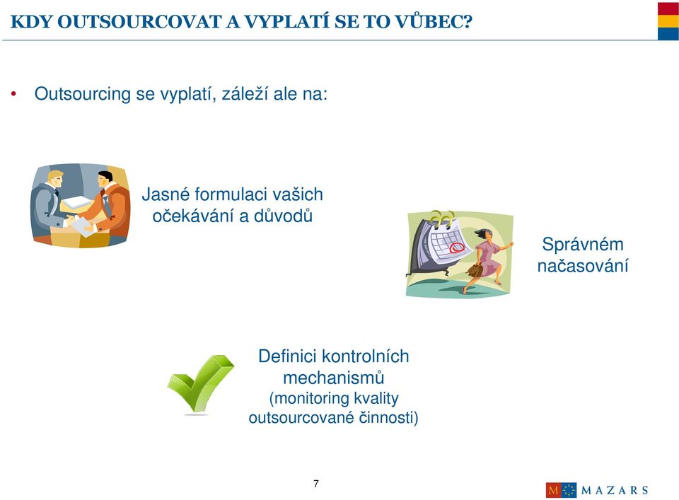 vašich očekávání a důvodů Správném načasování Definici