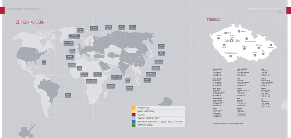 : 266 015 111 Fax: 266 015 360 ČESKÉ BUDĚJOVICE Okružní 614 370 01 České Budějovice Tel.: 387 420 335 Fax: 387 420 335 BRNO Tuřanka 119 627 00 Brno Tel.