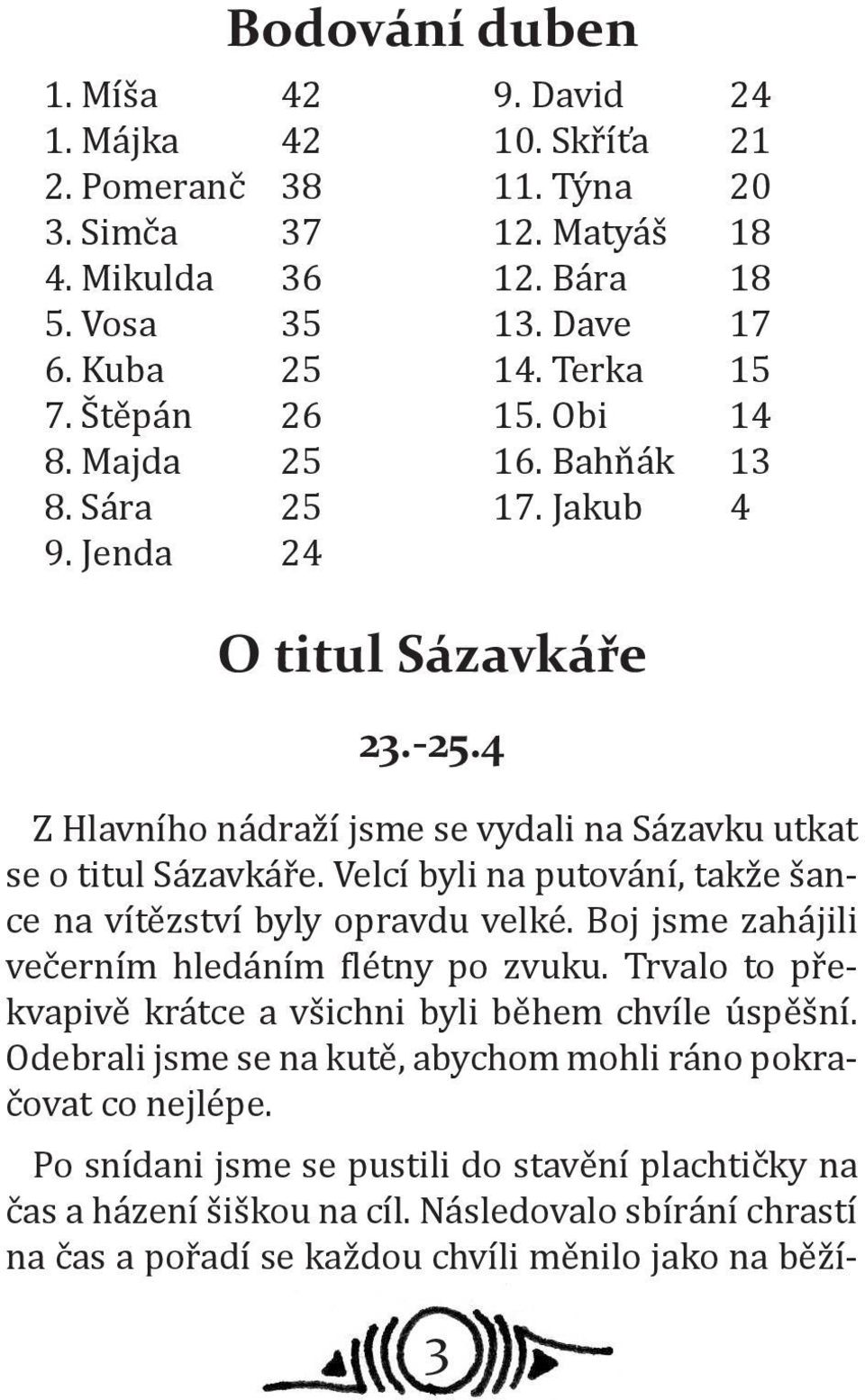 Velcí byli na putování, takže šance na vítězství byly opravdu velké. Boj jsme zahájili večerním hledáním flétny po zvuku. Trvalo to překvapivě krátce a všichni byli během chvíle úspěšní.