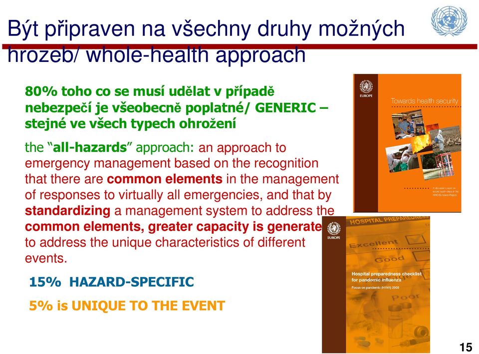 common elements in the management of responses to virtually all emergencies, and that by standardizing a management system to address the