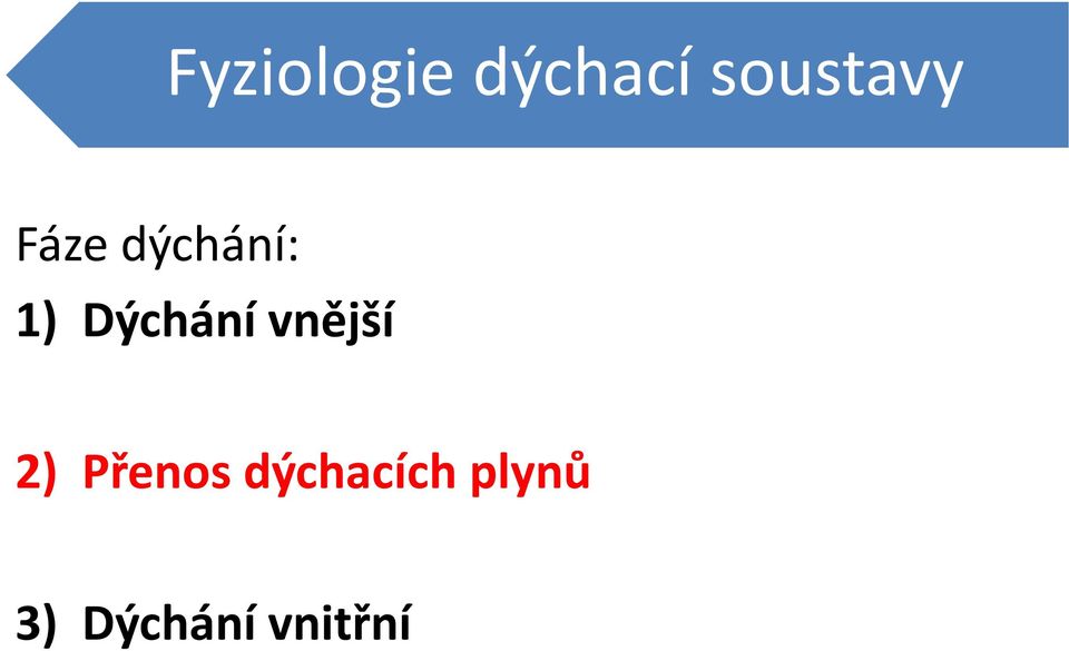 Dýchání vnější 2) Přenos