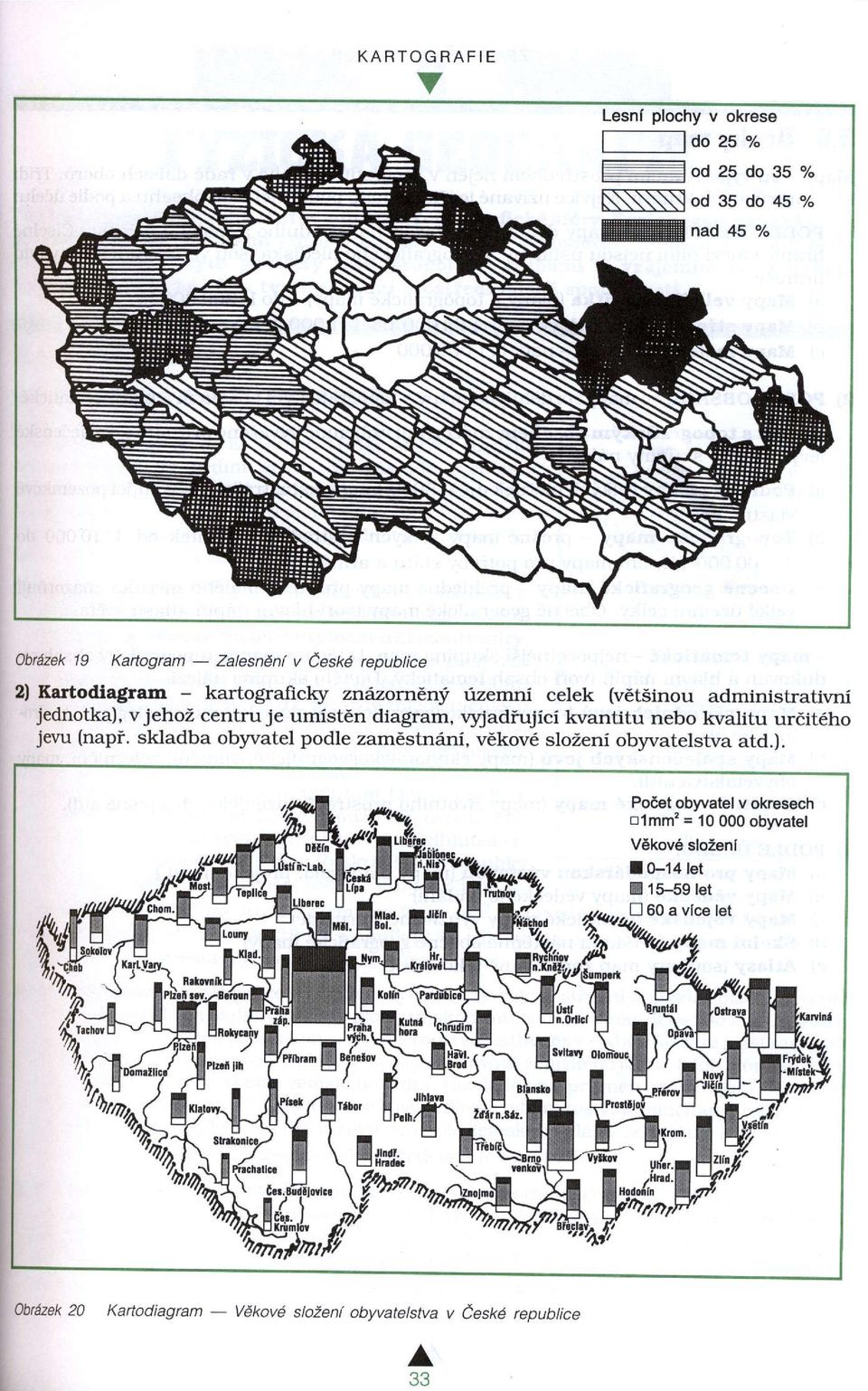 lzemni celek (vdtsinou administrativni jednotka), v jehoz centru je umistdn diagram, vyjadiujici kvantitu nebo kvalitu urditdho Jevu (napi.