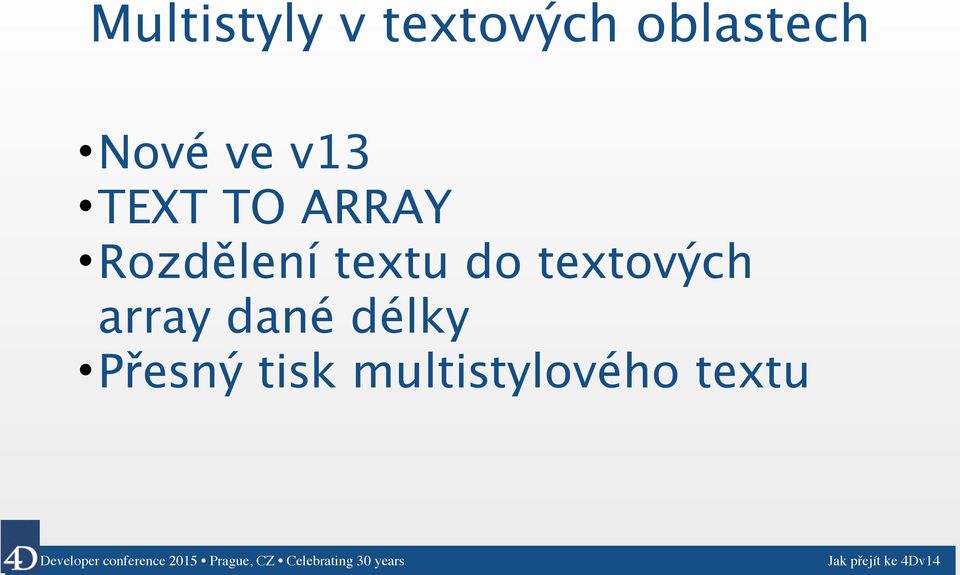 Rozdělení textu do textových array