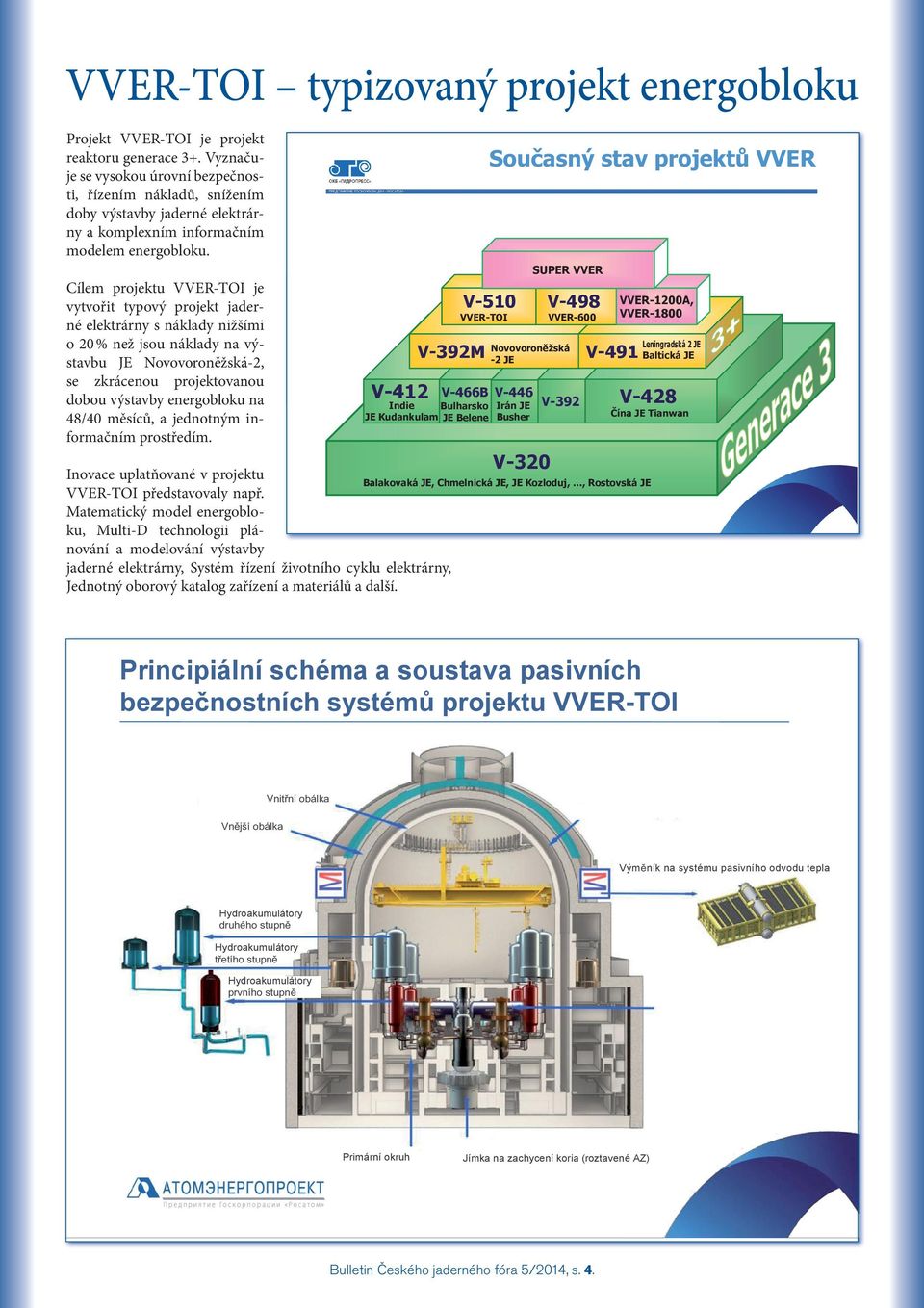 Cílem projektu je vytvořit typový projekt jaderné elektrárny s náklady nižšími o 20 % než jsou náklady na výstavbu JE Novovoroněžská-2, se zkrácenou projektovanou dobou výstavby energobloku na 48/40