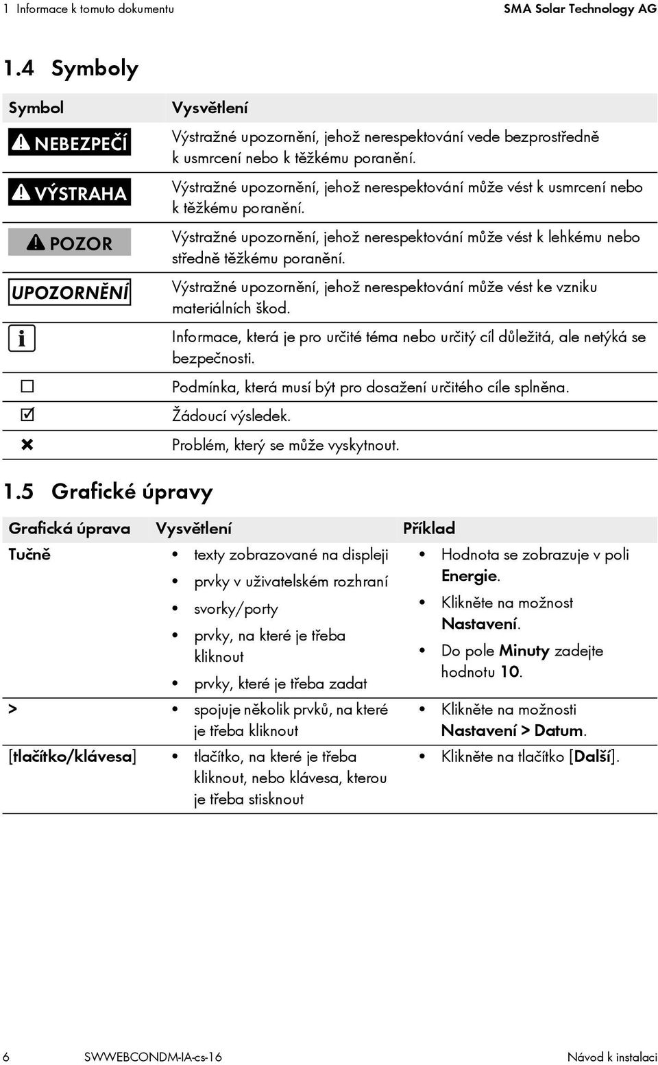 Výstražné upozornění, jehož nerespektování může vést ke vzniku materiálních škod. Informace, která je pro určité téma nebo určitý cíl důležitá, ale netýká se bezpečnosti.