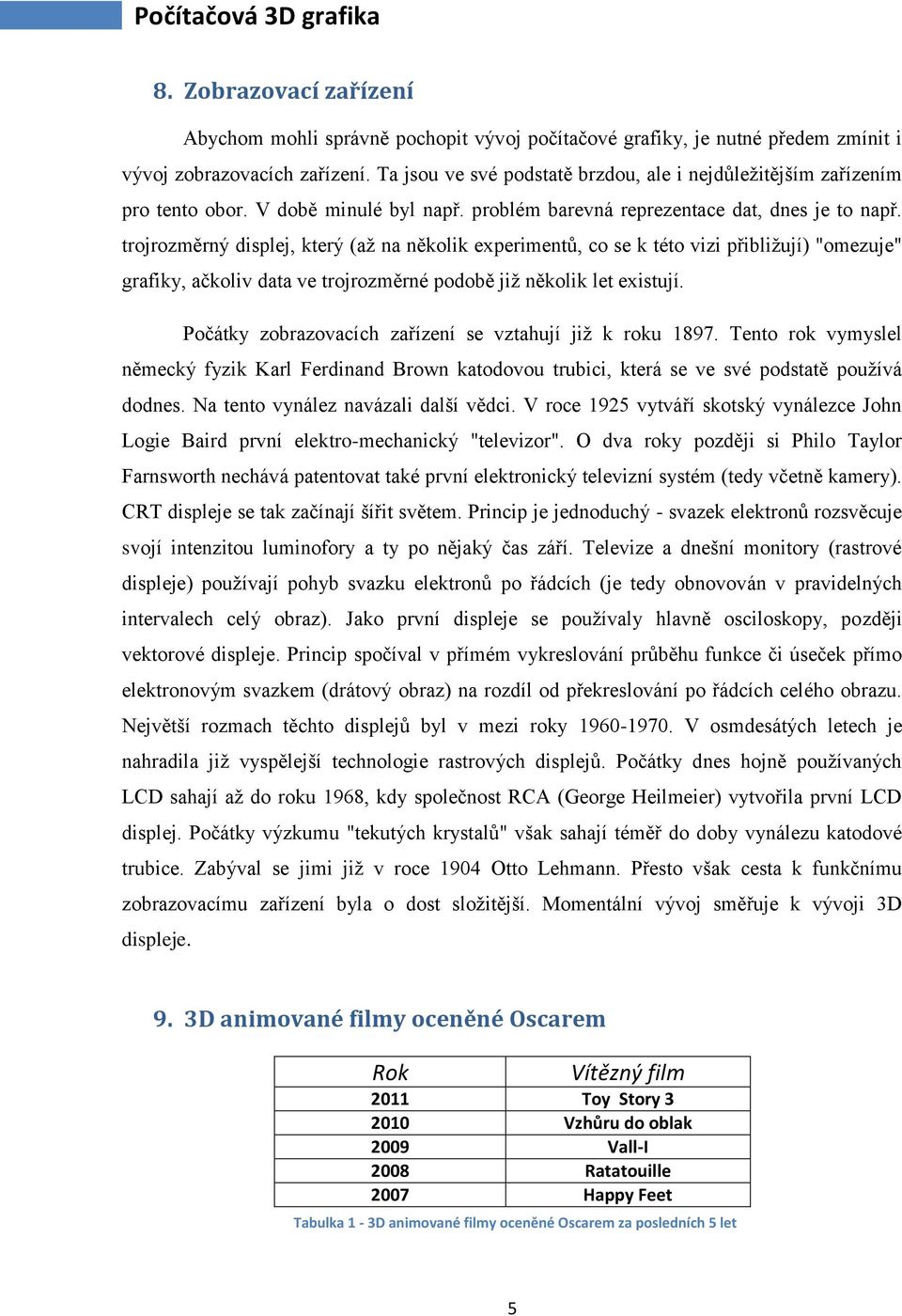 trojrozměrný displej, který (až na několik experimentů, co se k této vizi přibližují) "omezuje" grafiky, ačkoliv data ve trojrozměrné podobě již několik let existují.