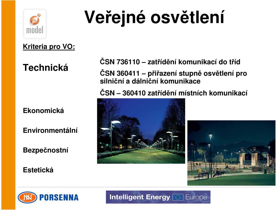 osvětlení pro silniční a dálniční komunikace ČSN 360410