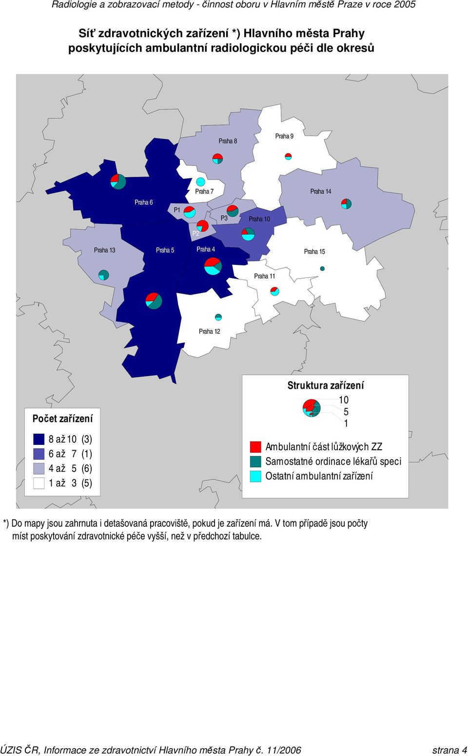 Ambulantní část lůžkových ZZ Samostatné ordinace lékařů speci Ostatní ambulantní zařízení *) Do mapy jsou zahrnuta i detašovaná pracoviště, pokud je zařízení