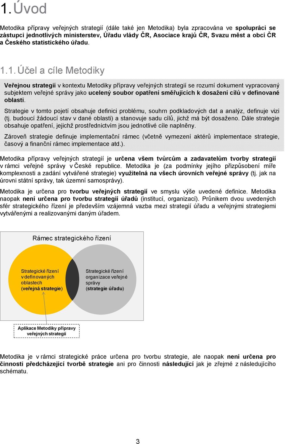 1. Účel a cíle Metodiky Veřejnou strategií v kontextu Metodiky přípravy veřejných strategií se rozumí dokument vypracovaný subjektem veřejné správy jako ucelený soubor opatření směřujících k dosažení