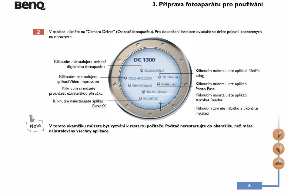 nainstalujete aplikaci DirectX Kliknutím nainstalujete aplikaci NetMeeting Kliknutím nainstalujete aplikaci Photo Base Kliknutím nainstalujete aplikaci Acrobat Reader