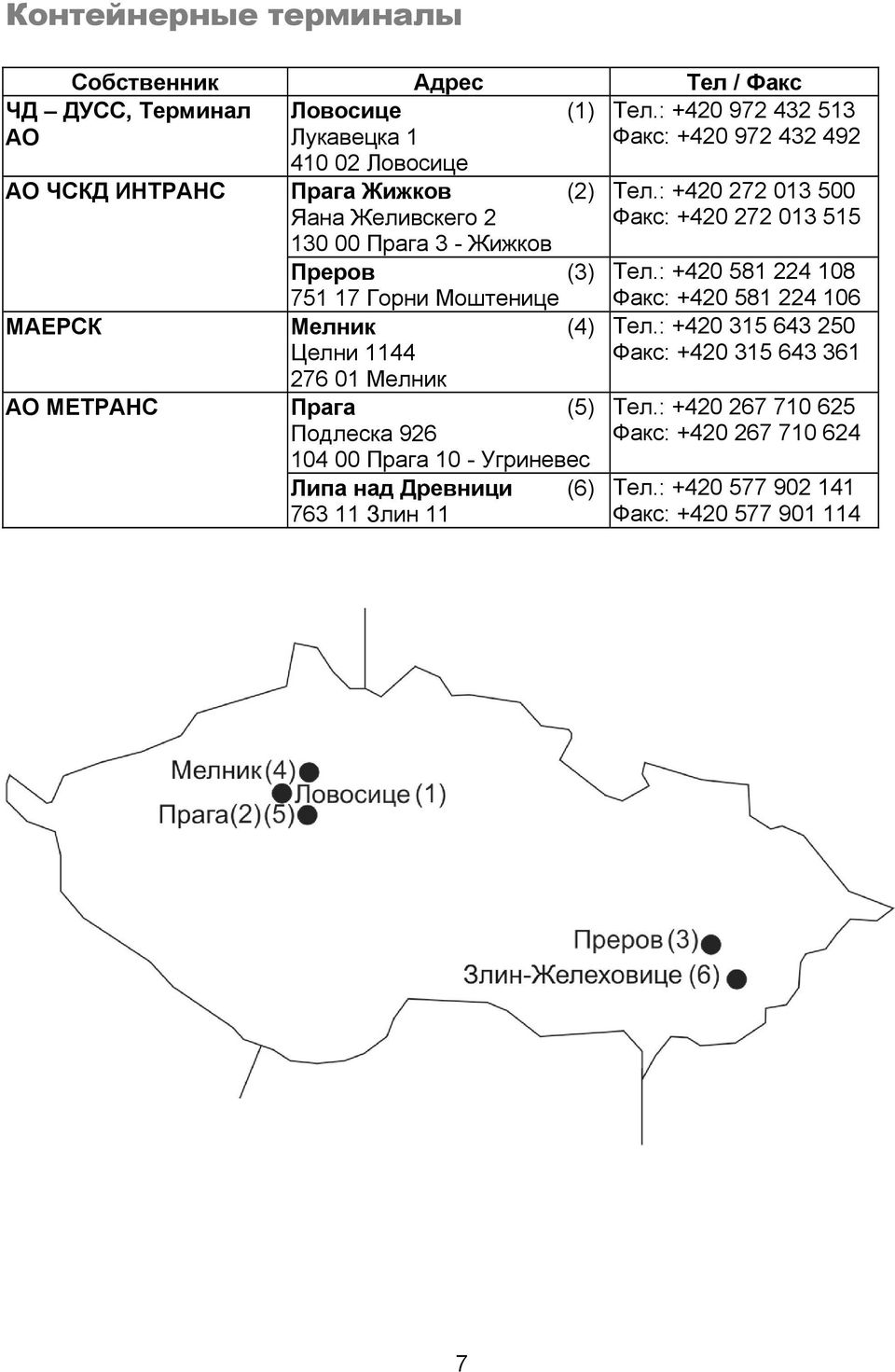 10 - Угриневес Липа над Древници (6) 763 11 Злин 11 Тел.: +420 972 432 513 Факс: +420 972 432 492 Тел.: +420 272 013 500 Факс: +420 272 013 515 Тел.