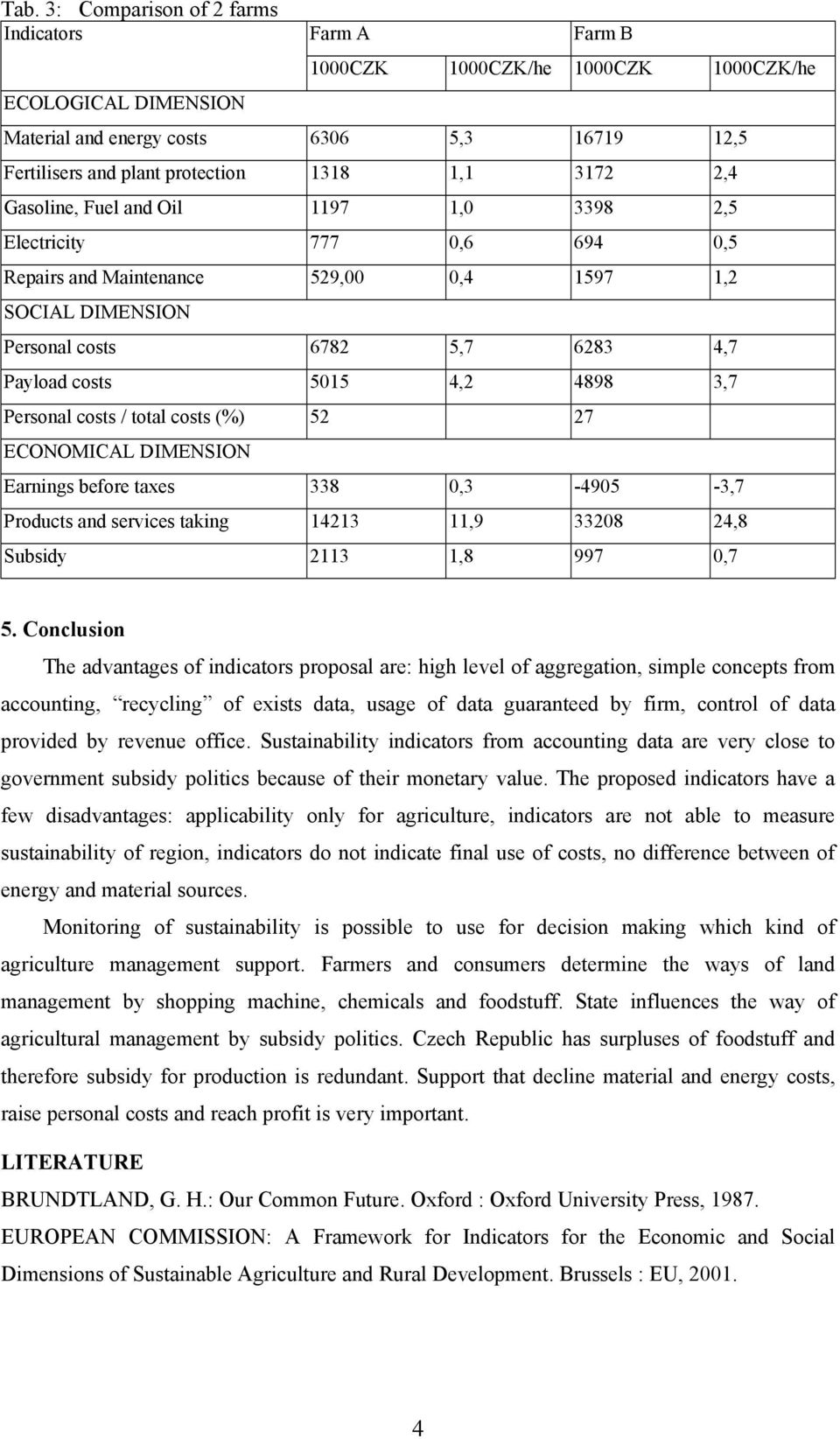 4898 3,7 Personal costs / total costs (%) 52 27 ECONOMICAL DIMENSION Earnings before taxes 338 0,3-4905 -3,7 Products and services taking 14213 11,9 33208 24,8 Subsidy 2113 1,8 997 0,7 5.