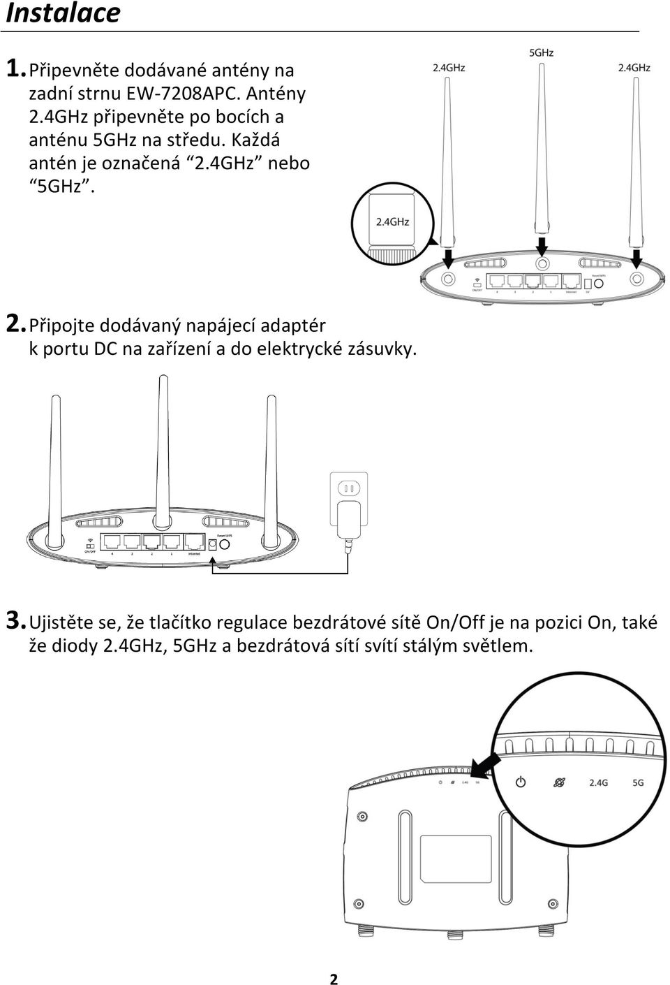 4GHz nebo 5GHz. 2.