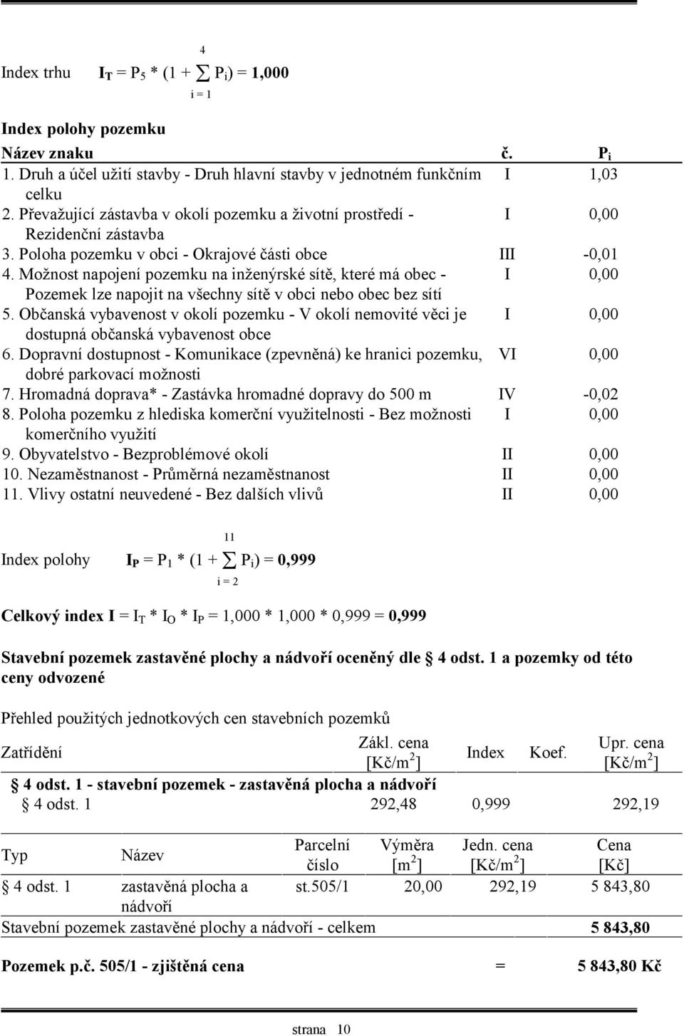 Možnost napojení pozemku na inženýrské sítě, které má obec - I 0,00 Pozemek lze napojit na všechny sítě v obci nebo obec bez sítí 5.