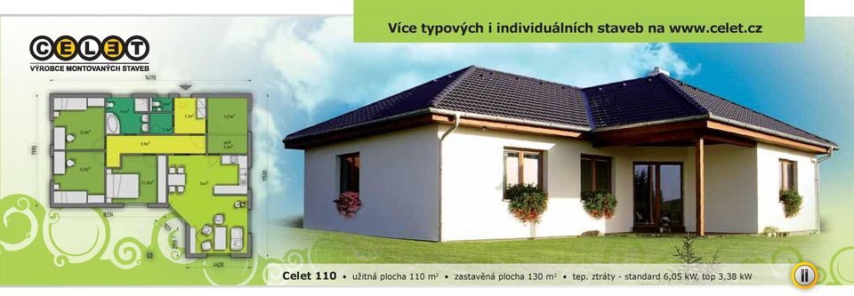 cz Celet 110 užitná plocha 110 m 2